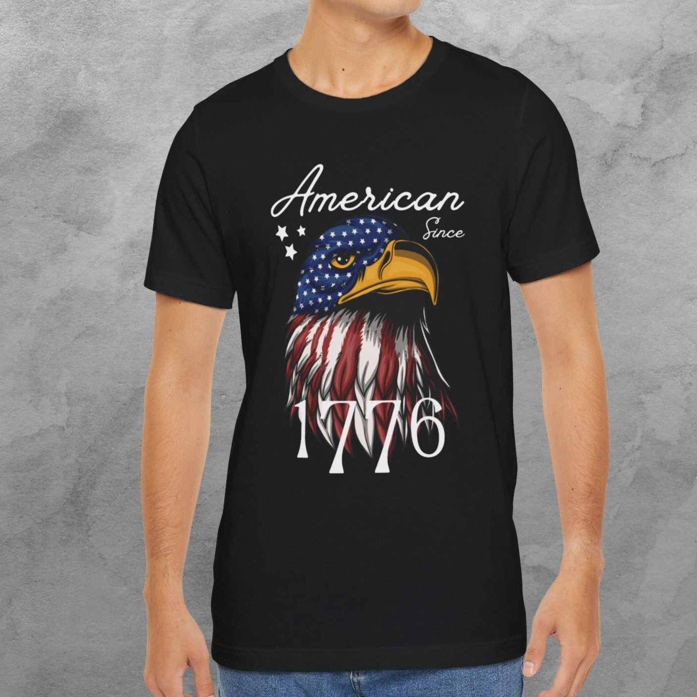 Motorcyclist Map American Since 1776 Vintage Soft Crew Neck TShirt