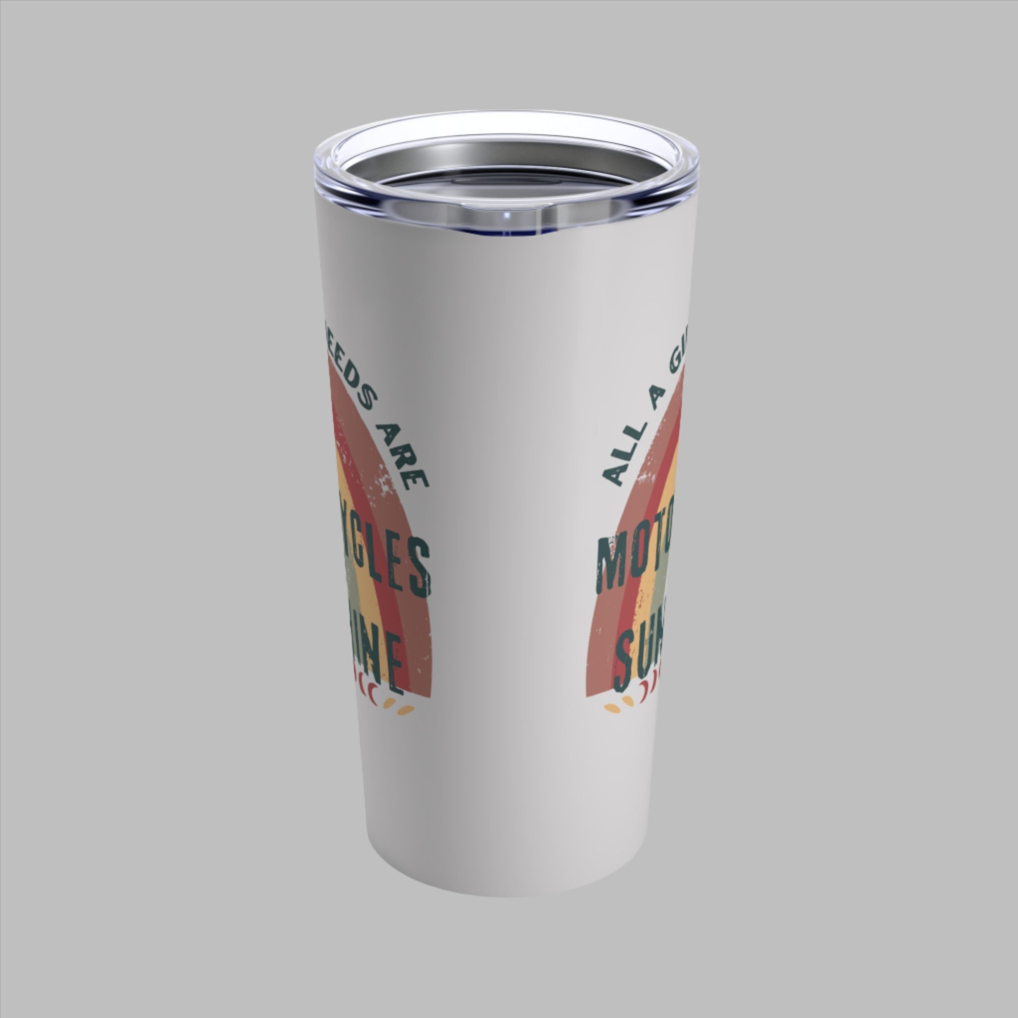 Motorcycle and Sunshine Insulated Travel Mug (20 oz)