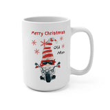 Old Man Christmas Motorcycle Coffee Mug 15oz