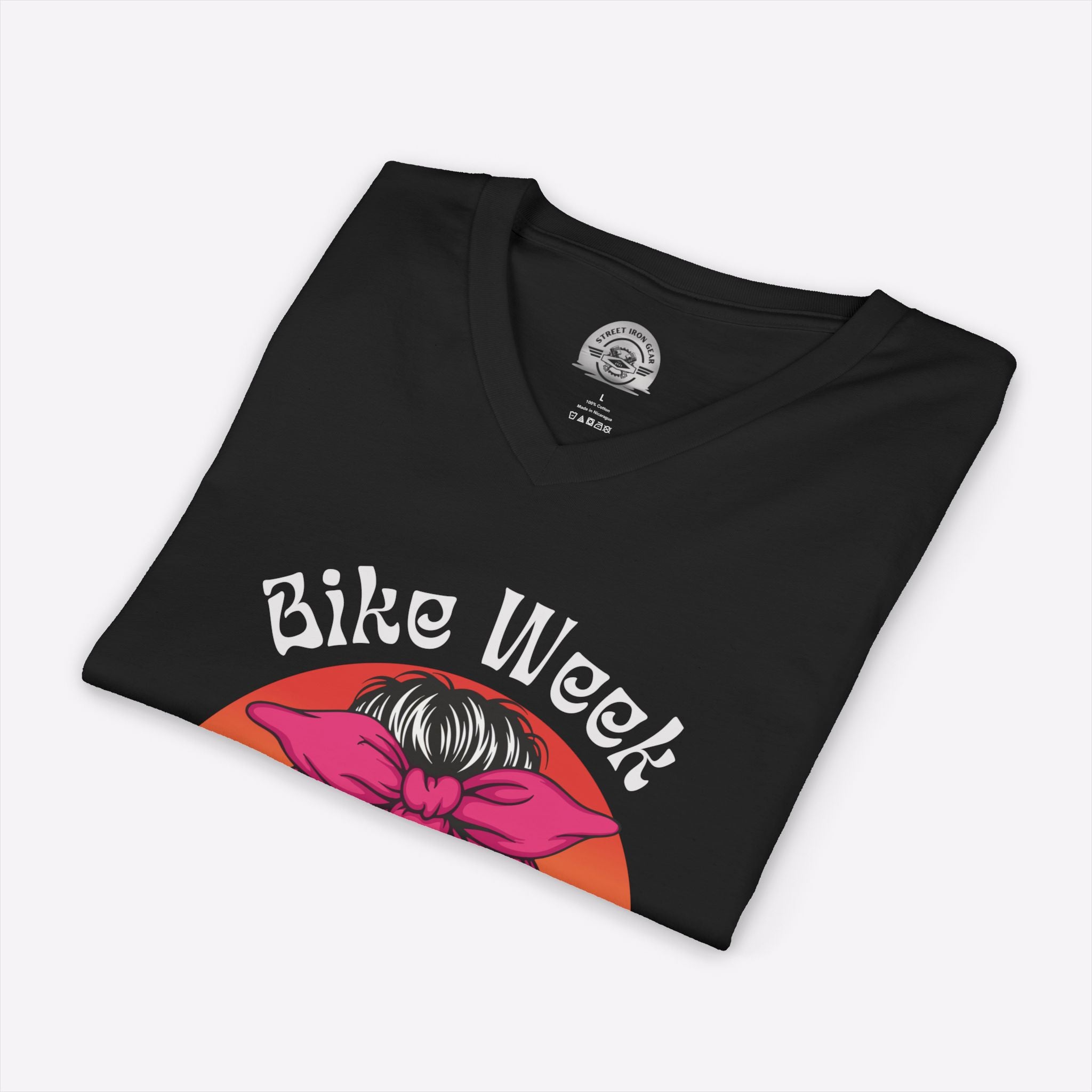 Daytona Bike Week 2026 Women's V-Neck | Hipster Skull
