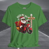 Biker Santa Motorcycle Crew Neck TShirt