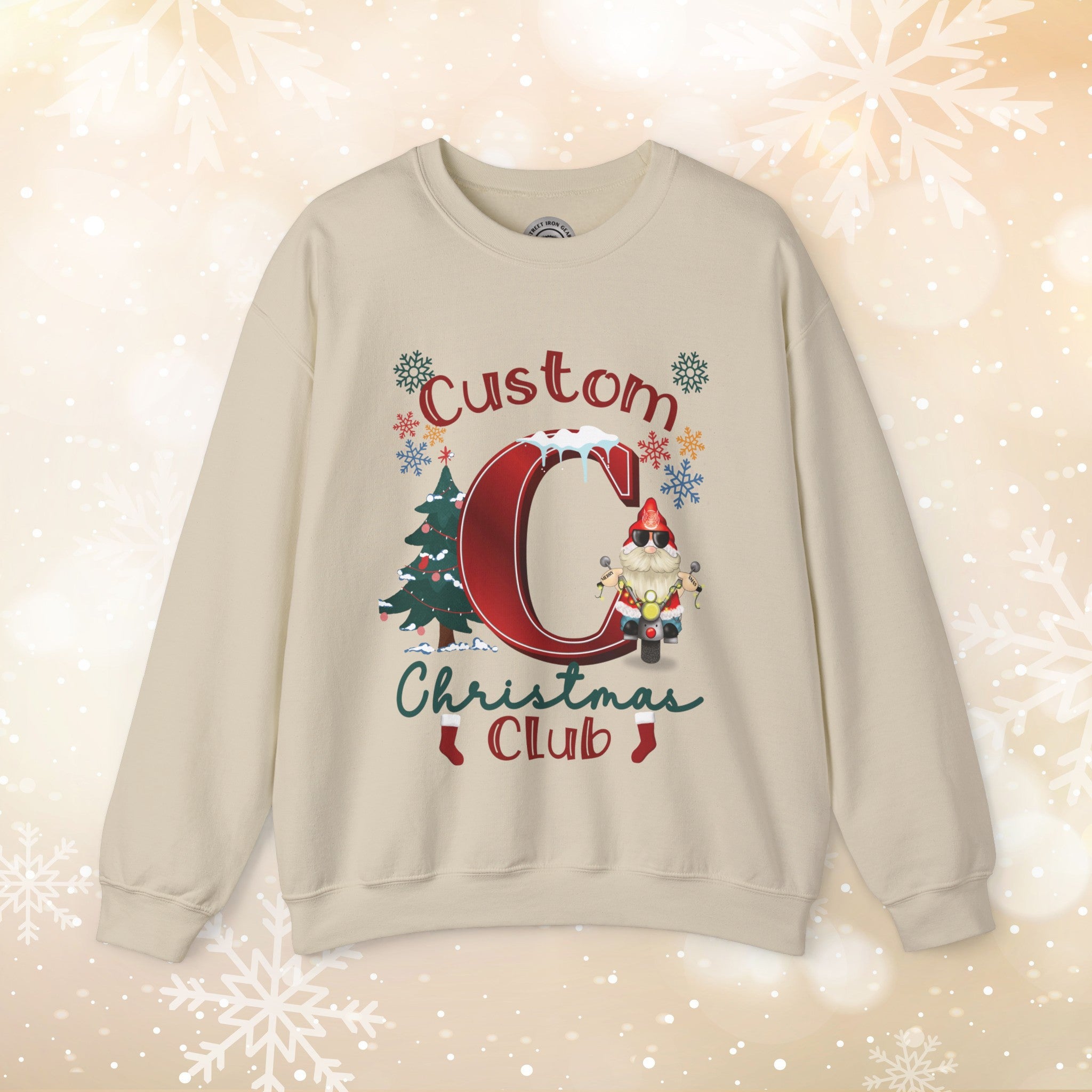 Family Monogram Christmas Crew Neck Sweatshirt (Adult)