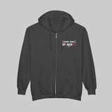 Black hoodie with 'can-am spider' logo on a white background