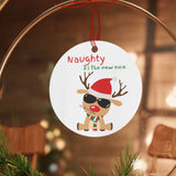 Funny Reindeer Aluminum Christmas Ornament