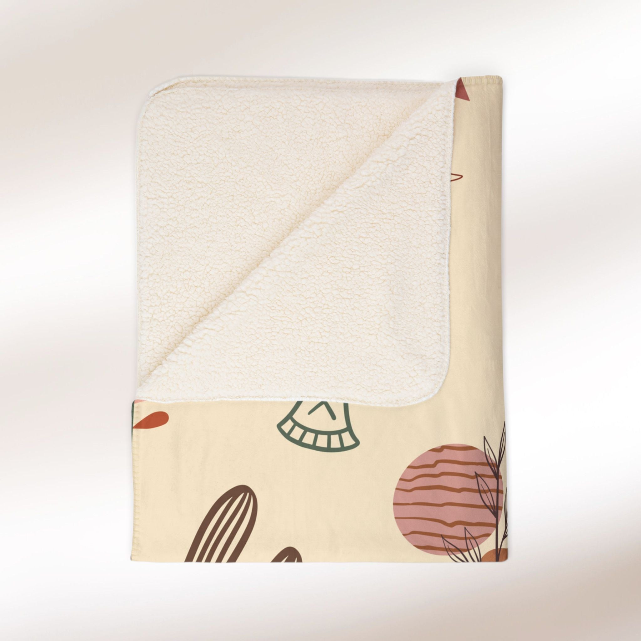 Boho Western Design Sherpa Fleece Blanket