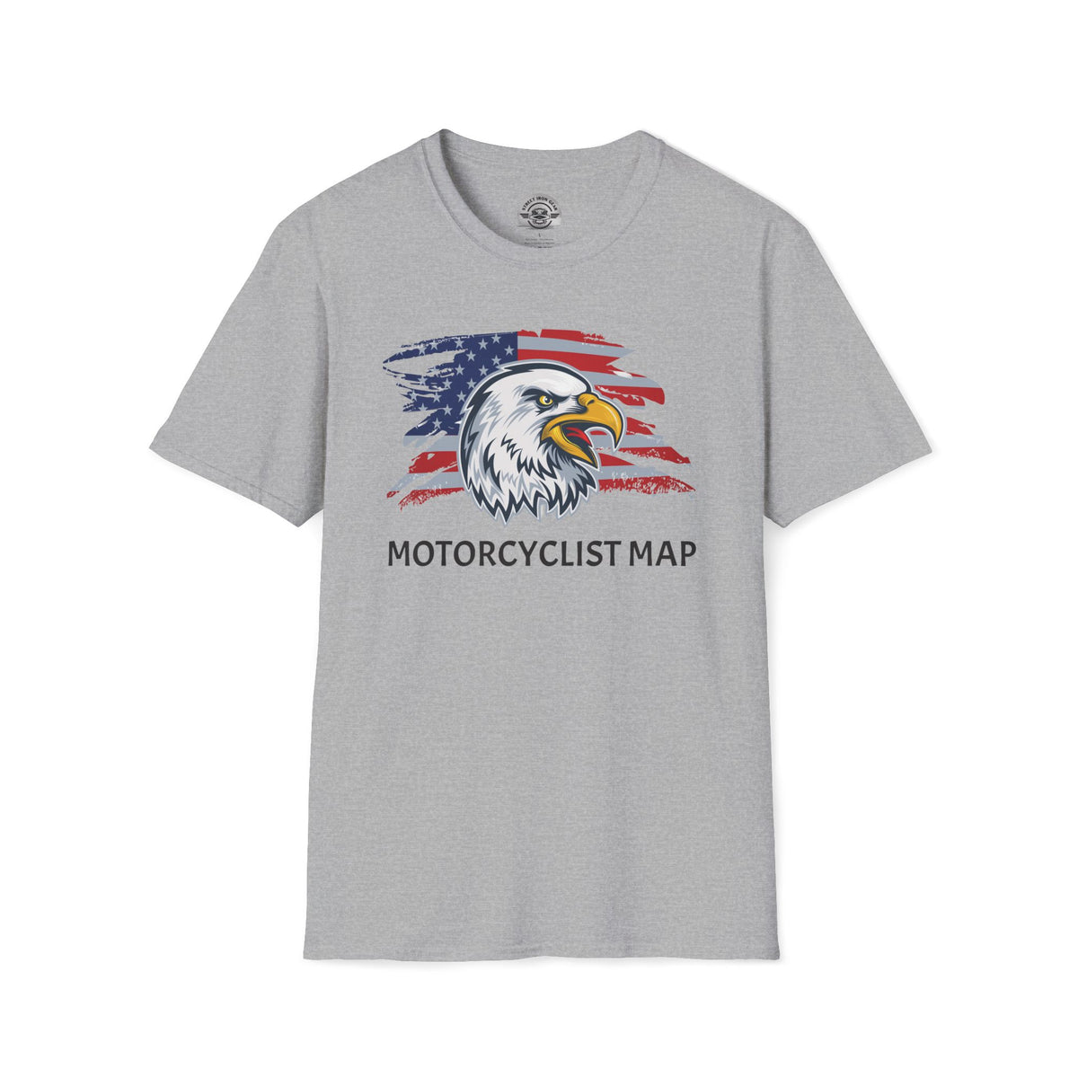 Motorcyclist Map Crew Neck TShirt