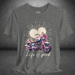 Ladies Boho Vintage Motorcycle Crew Neck TShirt