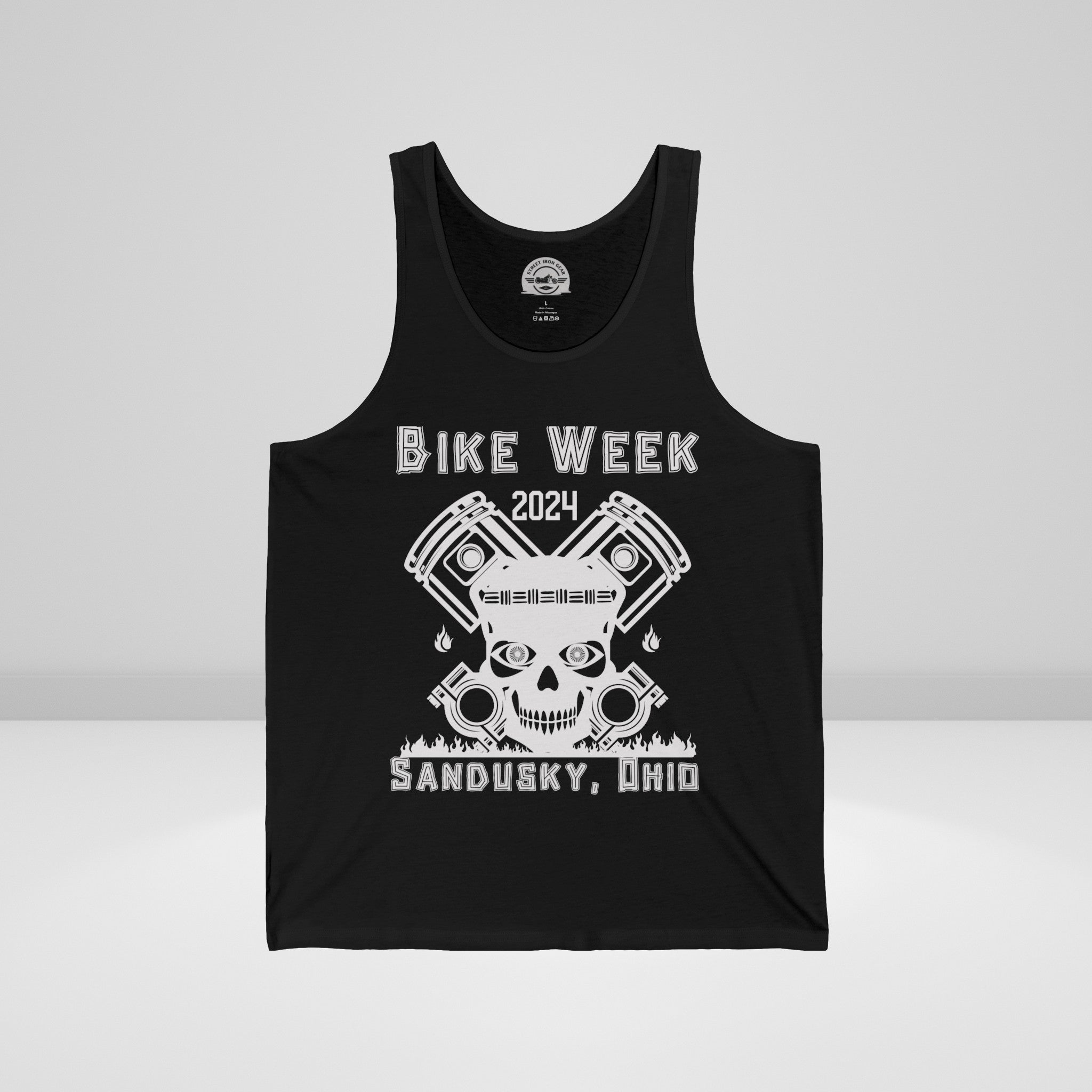 Ohio Bike Rally 2024 Tiki Skull Unisex Jersey Tank