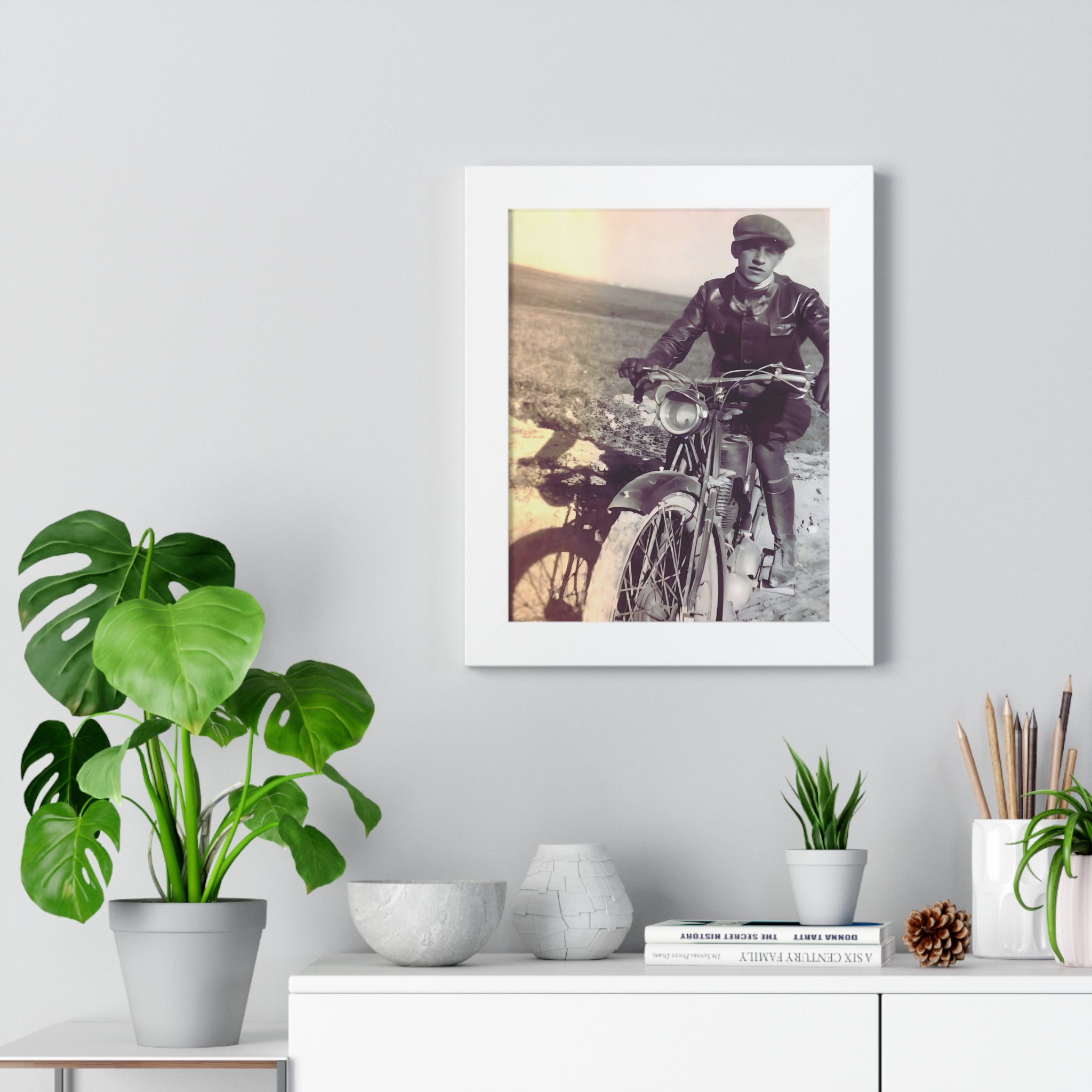 Vintage Motorcycle Framed Poster