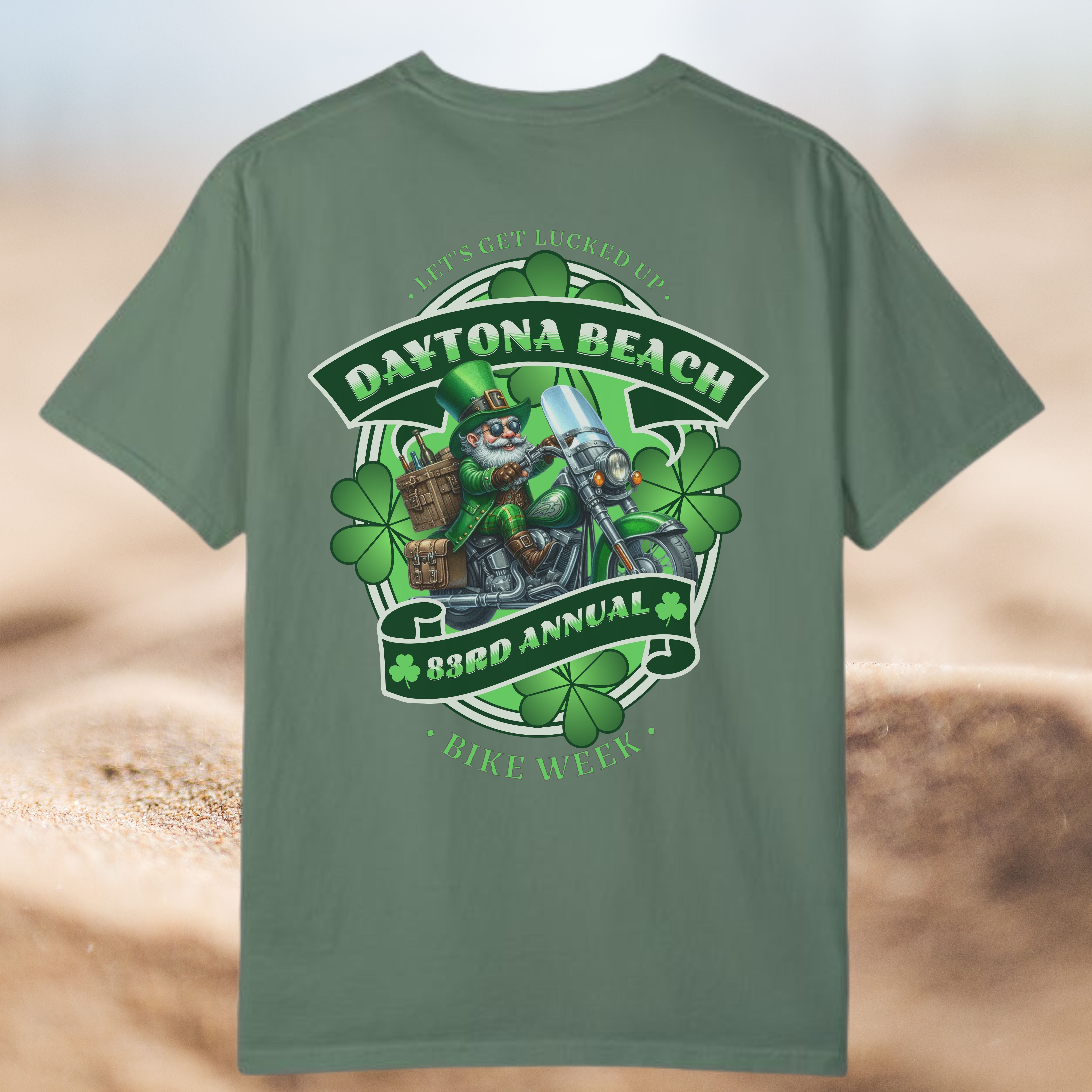 Daytona Beach Bike Week 2024 St Patrick's Day Crew Neck TShirt