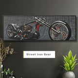 Chopper Motorcycle Canvas Print - Gallery Wrapped