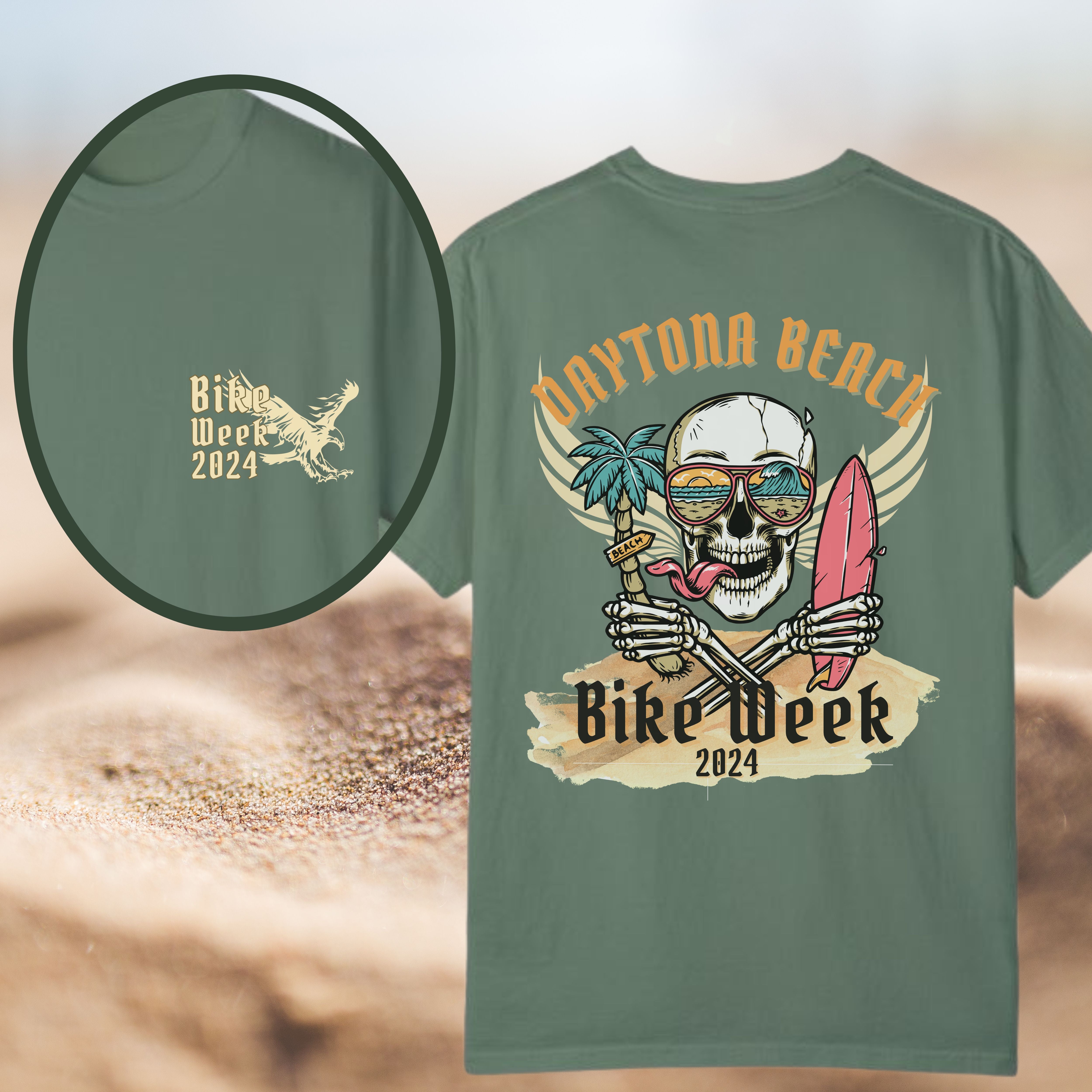 Daytona Beach Bike Week 2024 Premium Crew Neck TShirt