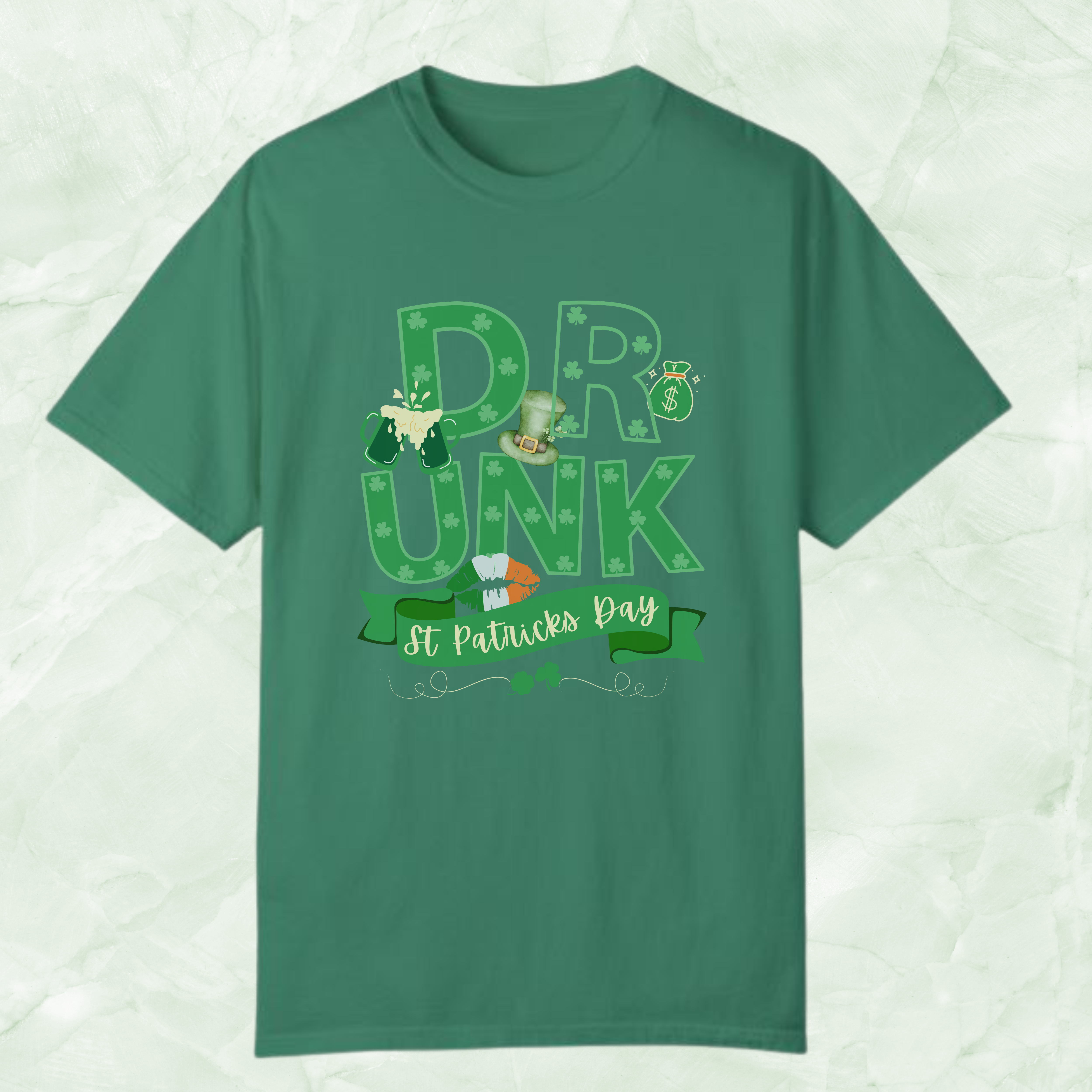 St Patricks Day Drunk Crew Neck TShirt