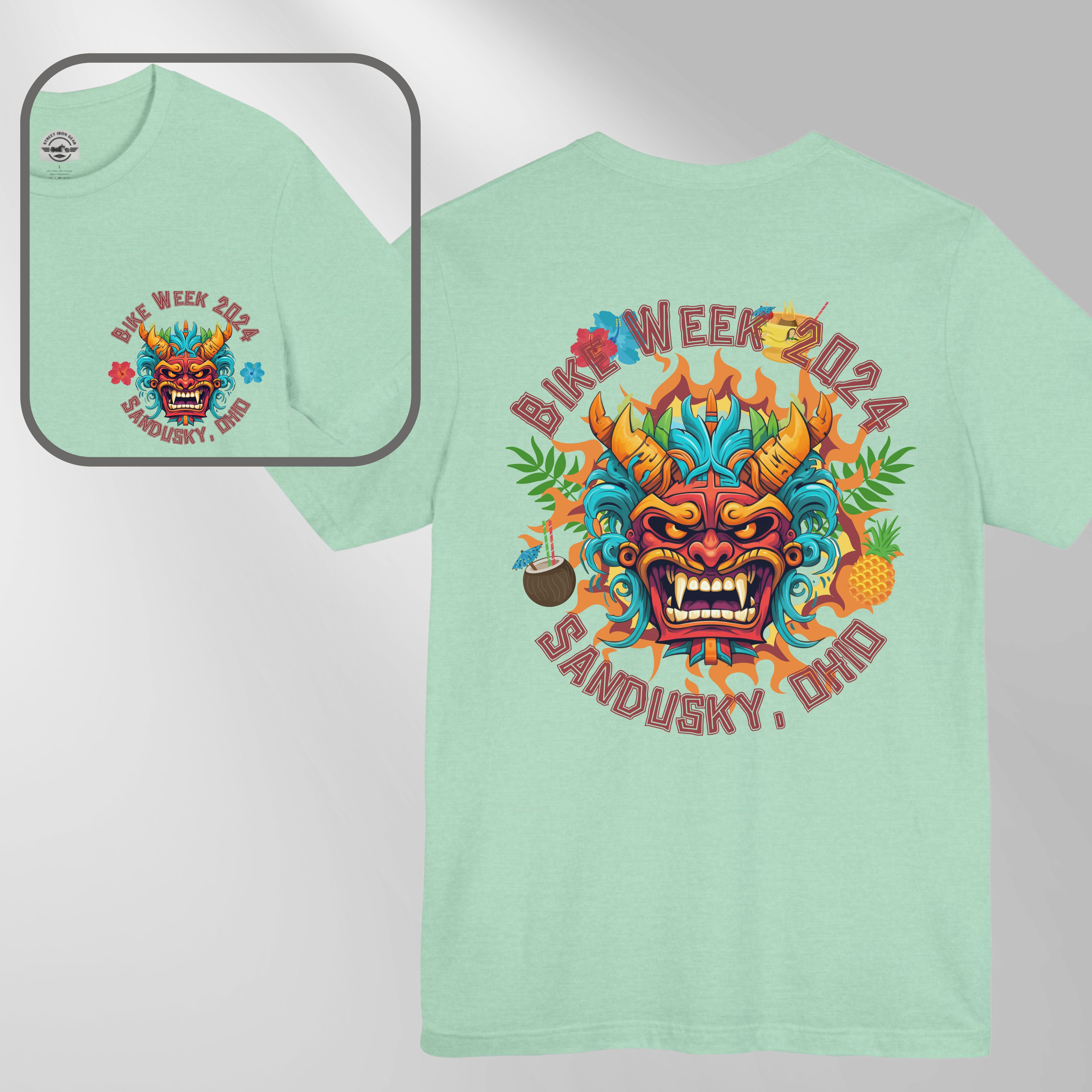 Ohio Bike Rally 2024 Tiki Demon Crew Neck TShirt