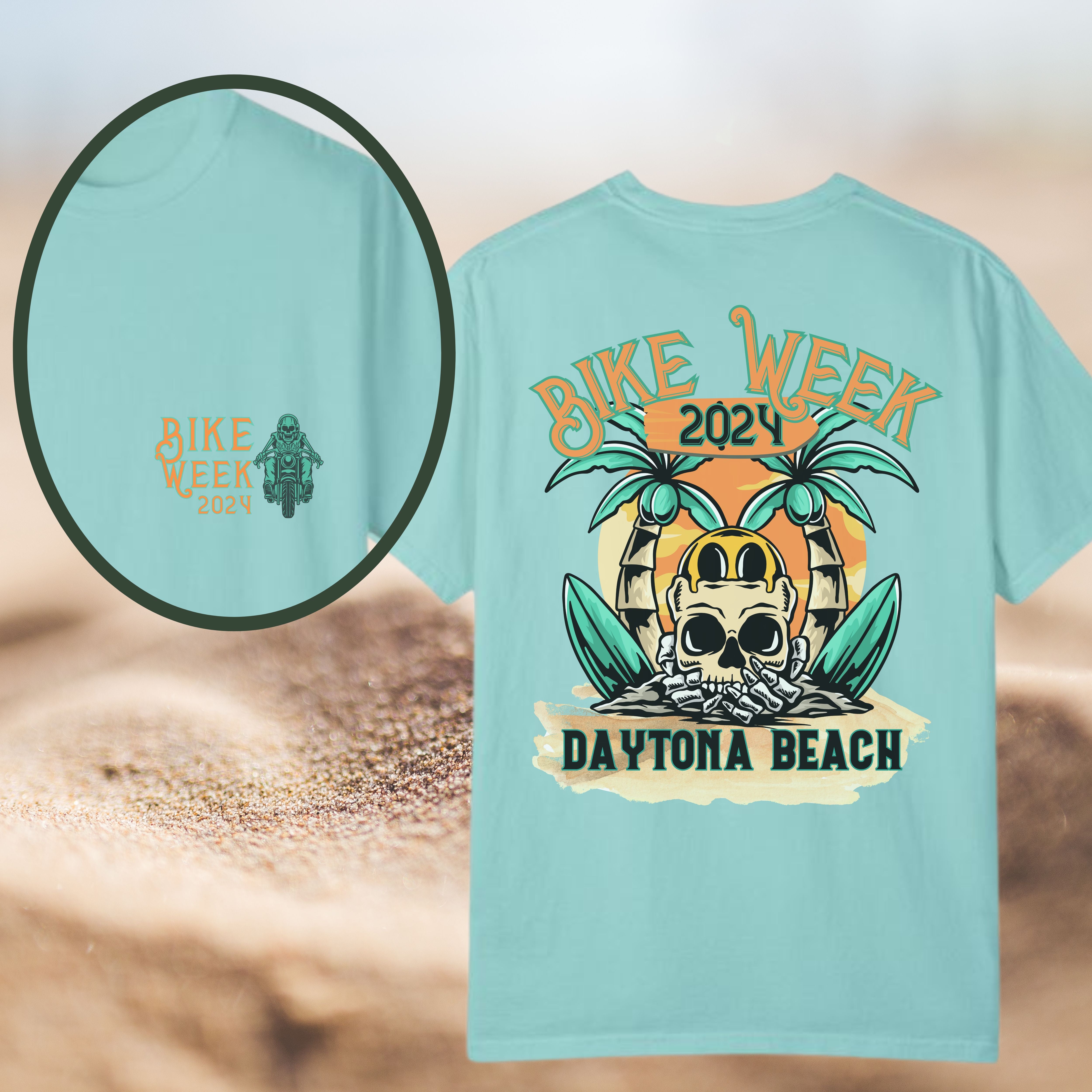 Daytona Beach Bike Week 2024 Premum Crew Neck TShirt