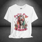 Ladies Daytona Bike Week 2025 Hipster Skull Crew Neck TShirt