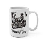 Motorcycle Sisters Ceramic Coffee Mug 15oz