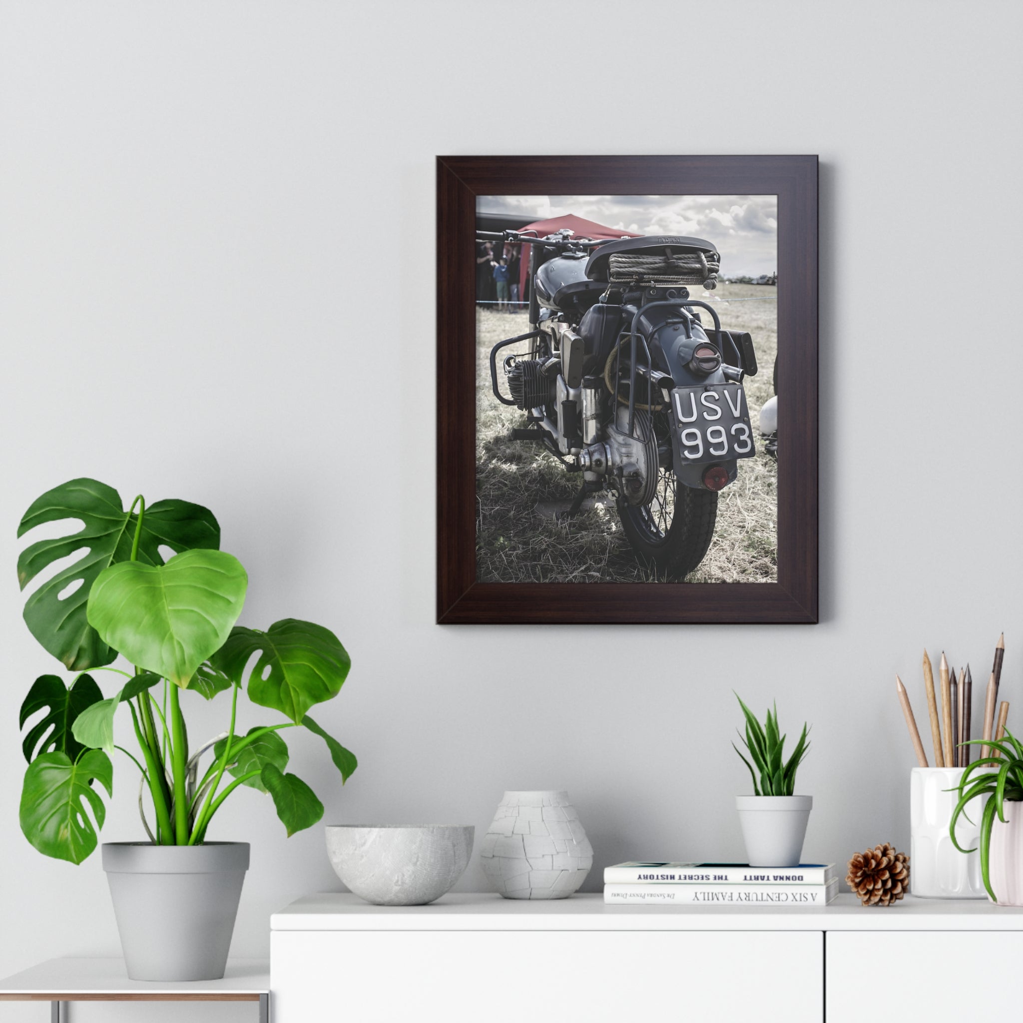 Vintage Motorcycle Framed Poster