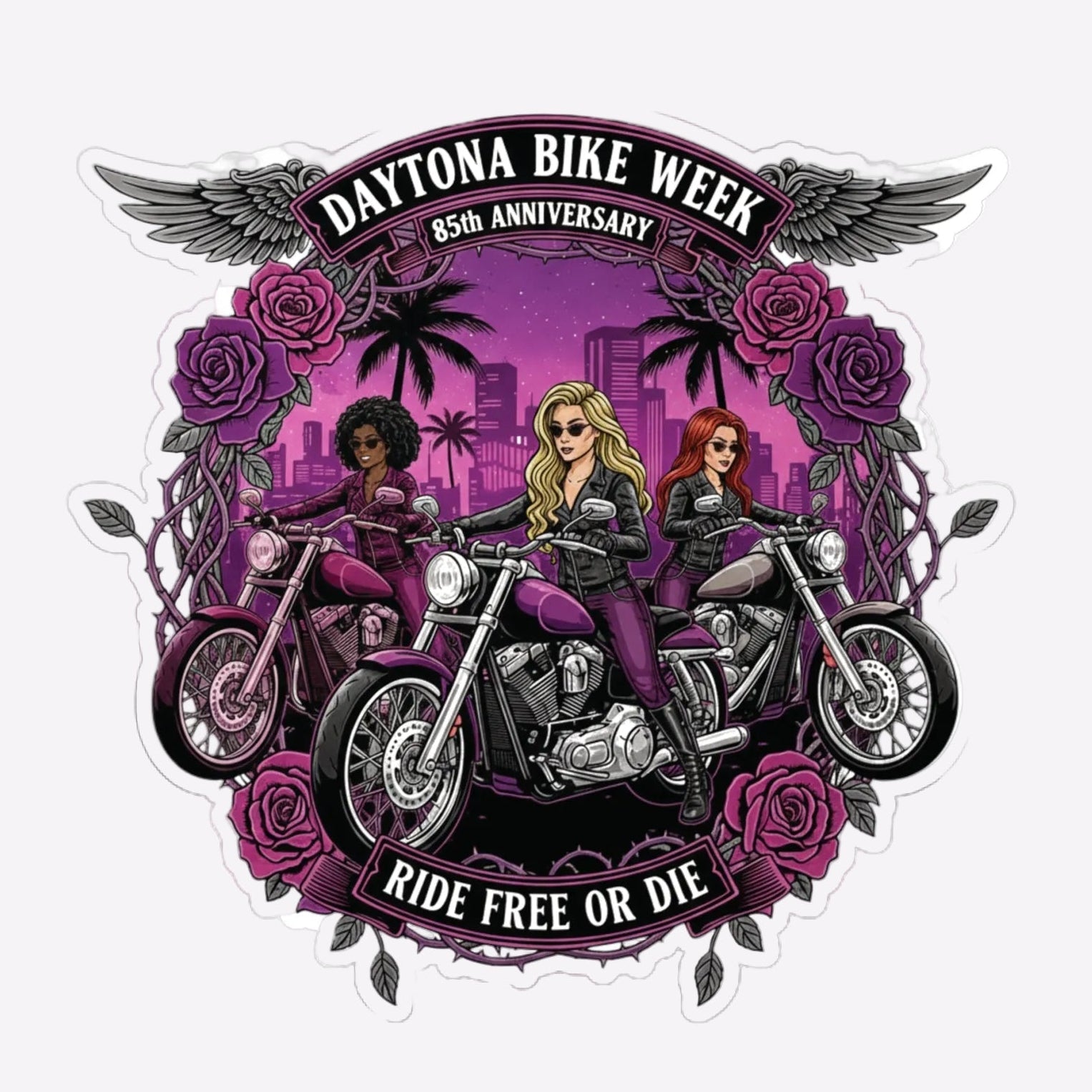 Ladies Daytona Bike Week 85th Anniversary Decal