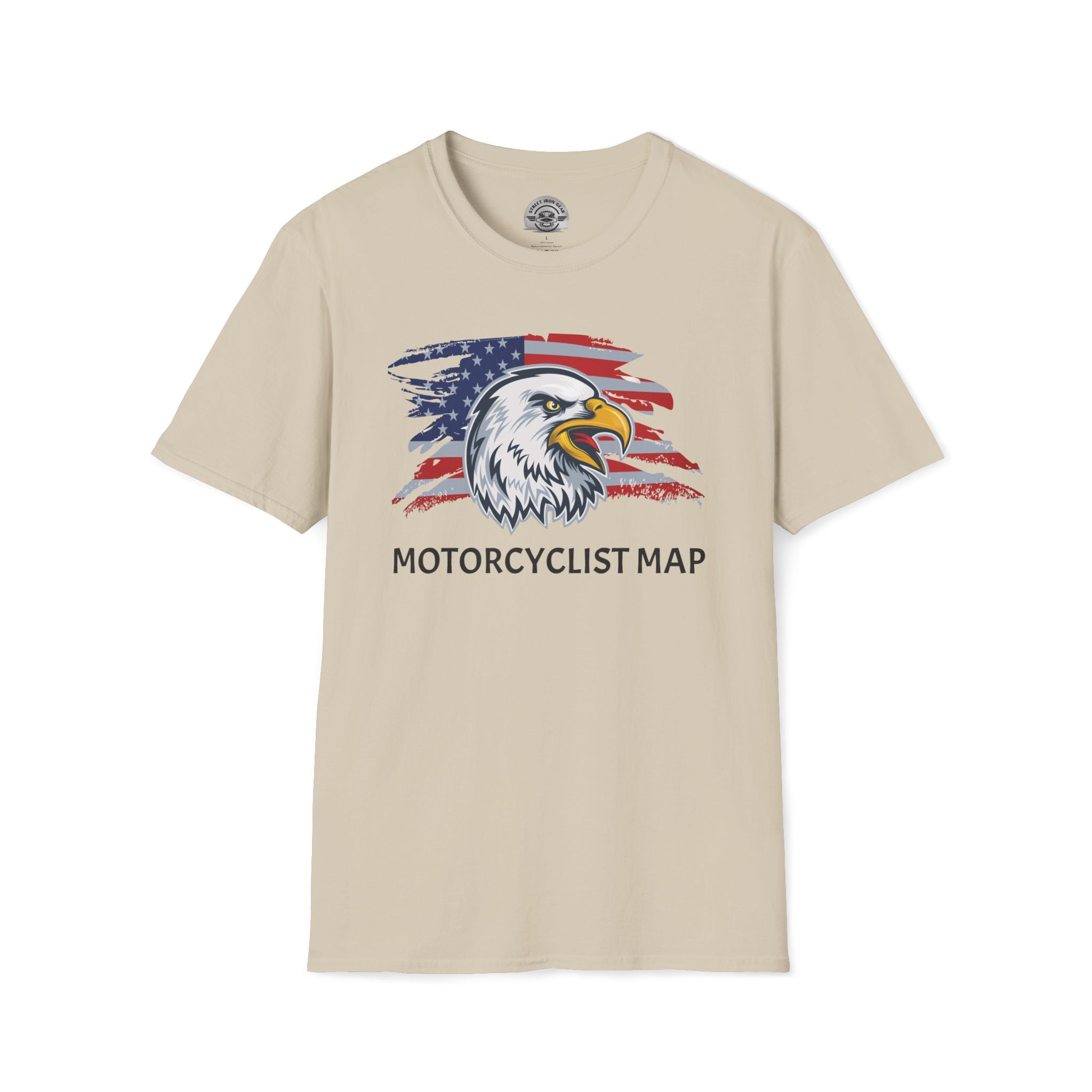 Motorcyclist Map Crew Neck TShirt