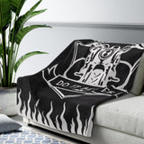 Classic Motorcycle Sherpa Fleece Blanket