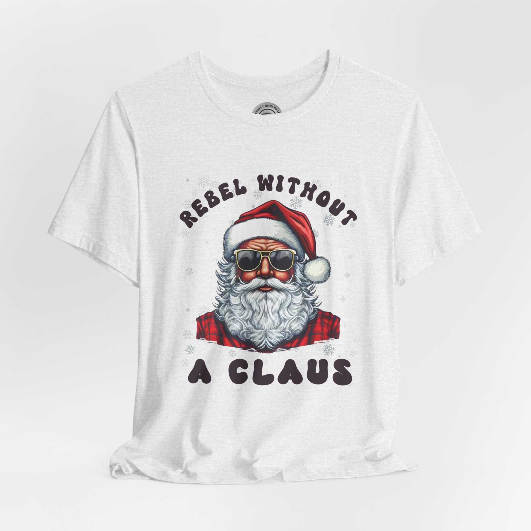 Biker Santa Christmas Crew Neck TShirt