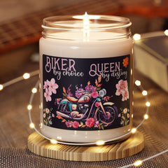 Vintage Watercolor Motorcycle Themed Scented Soy Candle