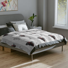 Motorcycle Customized Velveteen Minky Blanket