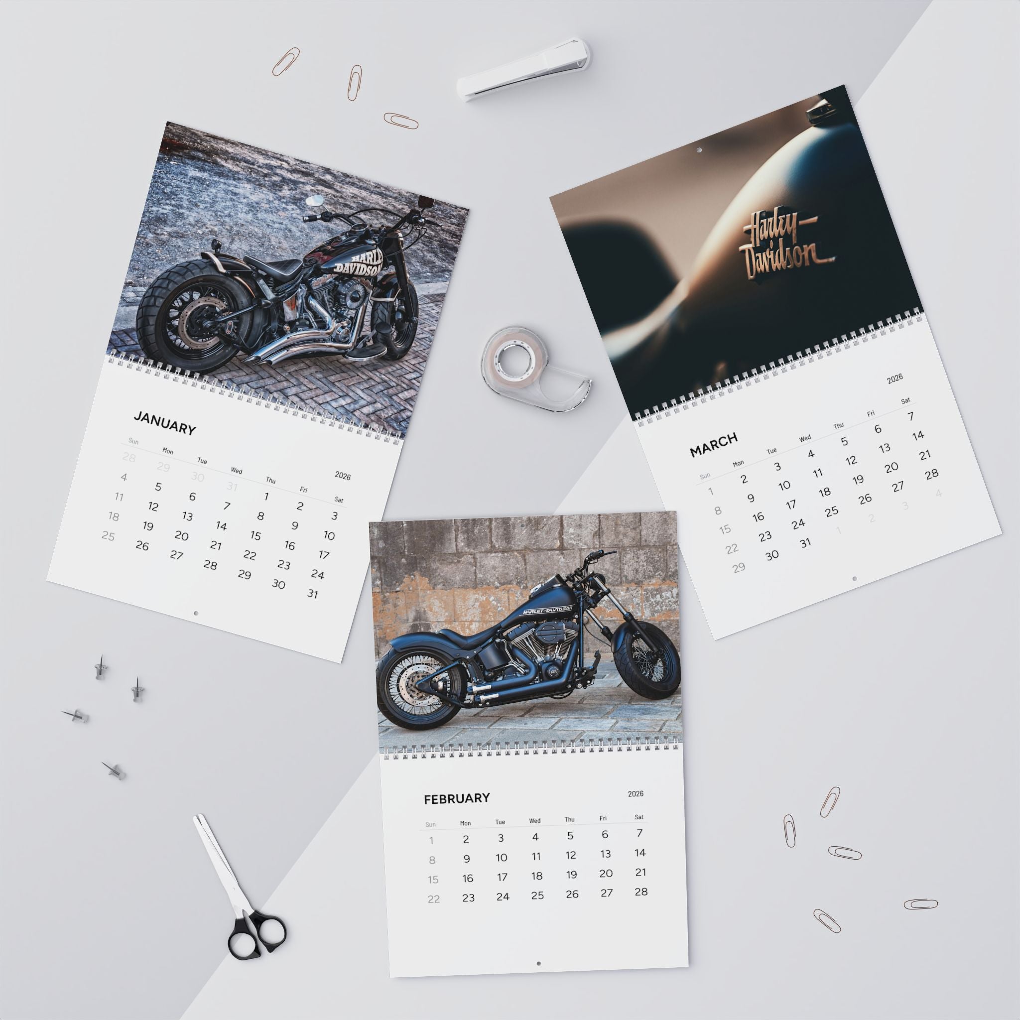 2026 Harley Davidson Wall Calendar