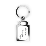 Ride Safe, I Love You Metal Motorcycle Keychain