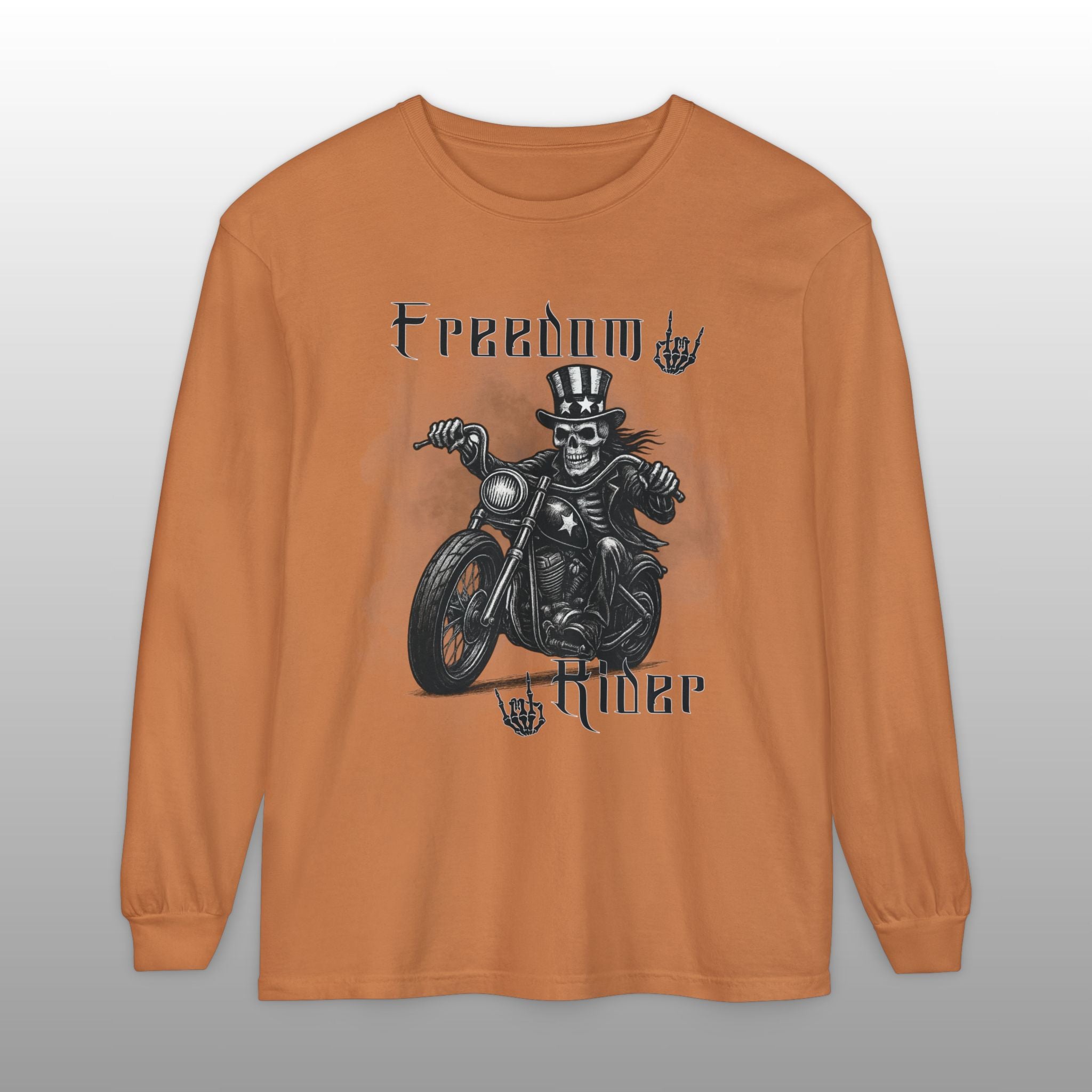 Freedom Rider Patriotic Biker Long Sleeve TShirt