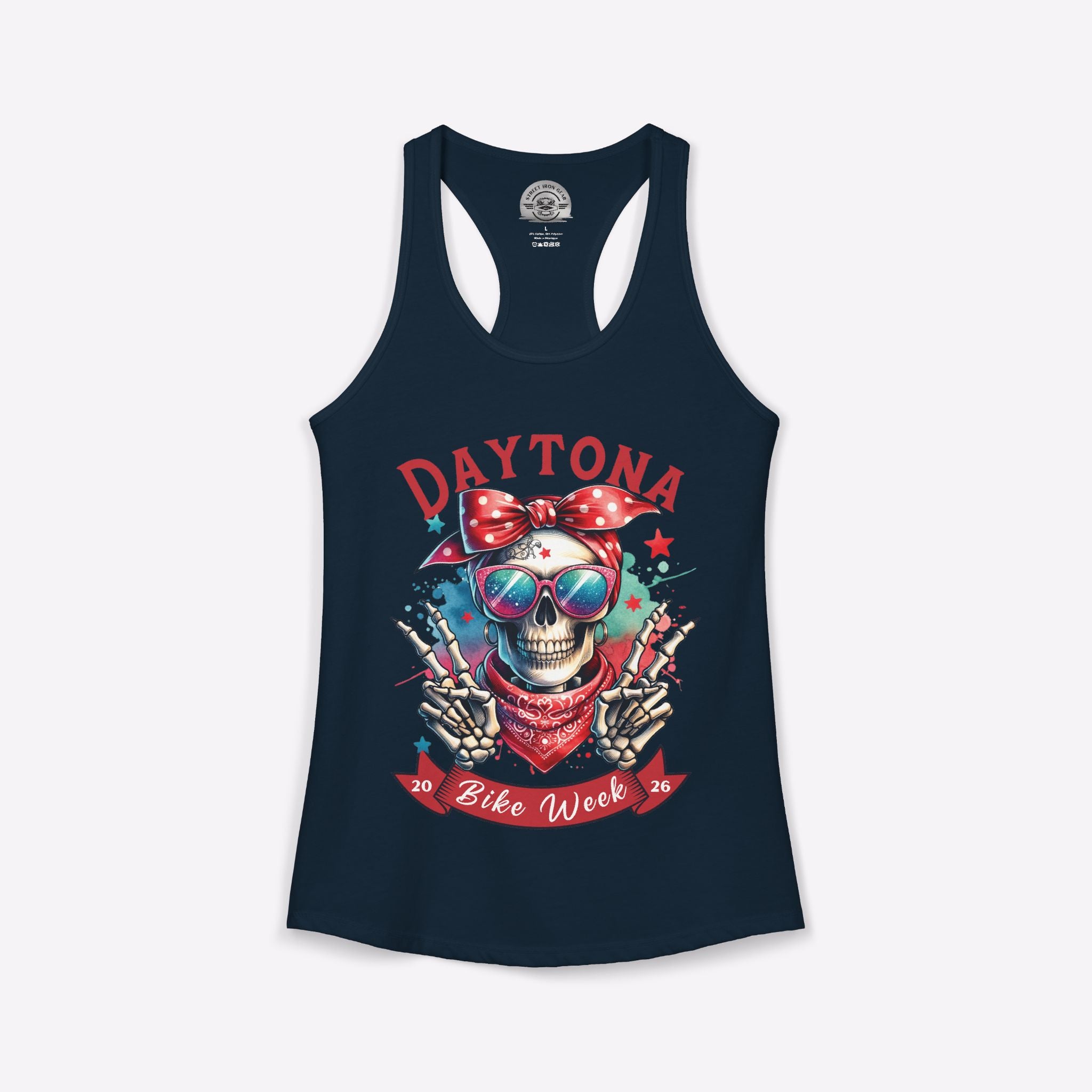 Daytona Bike Week 2026 Women's Hipster Skull Racerback Tank