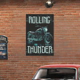 Motorcycle Metal Poster - Rolling Thunder