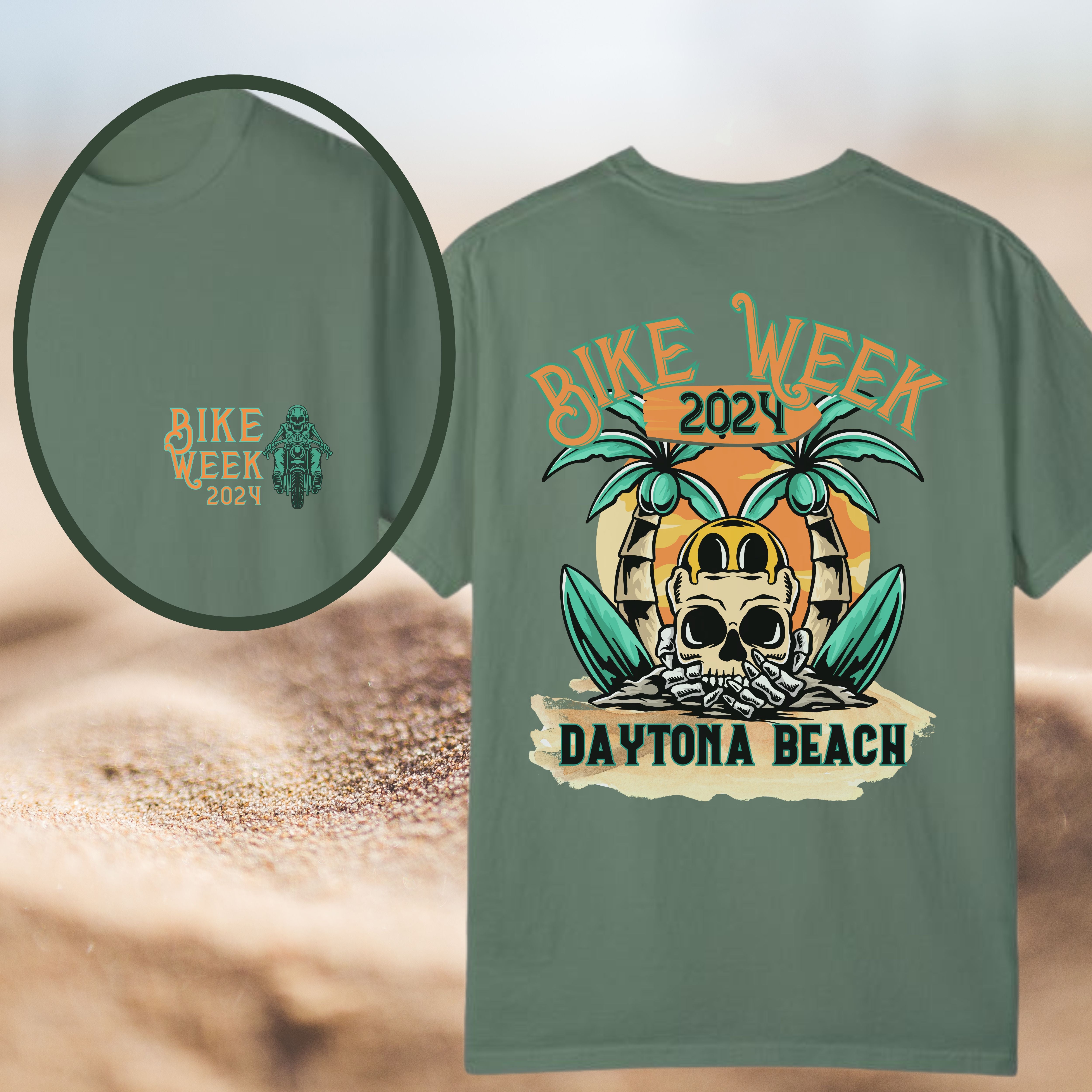 Daytona Beach Bike Week 2024 Premum Crew Neck TShirt