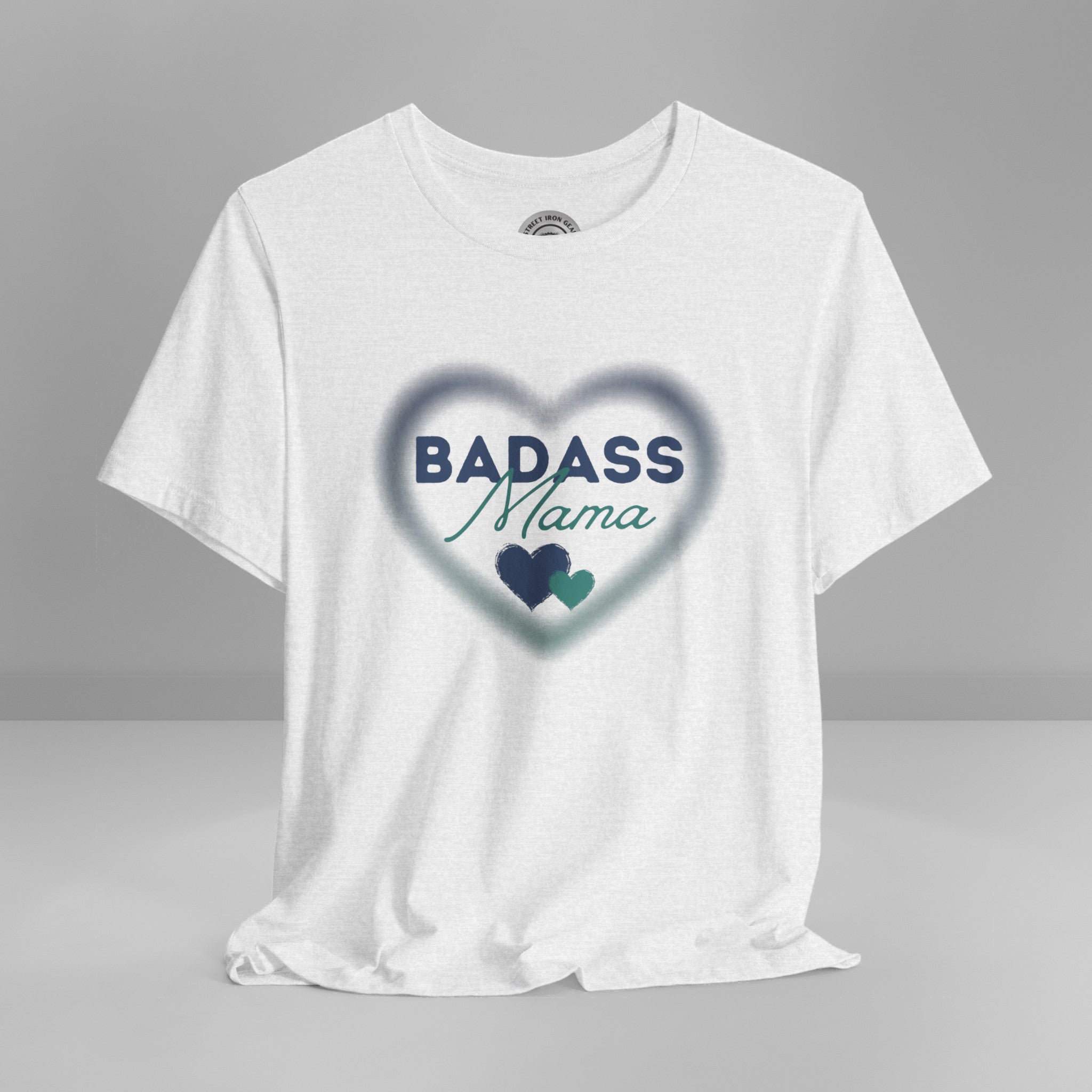 Badass Mama Heart Crew Neck TShirt