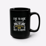 Motorcycle Inn Live to Ride Ceramic Coffee Mug 15oz