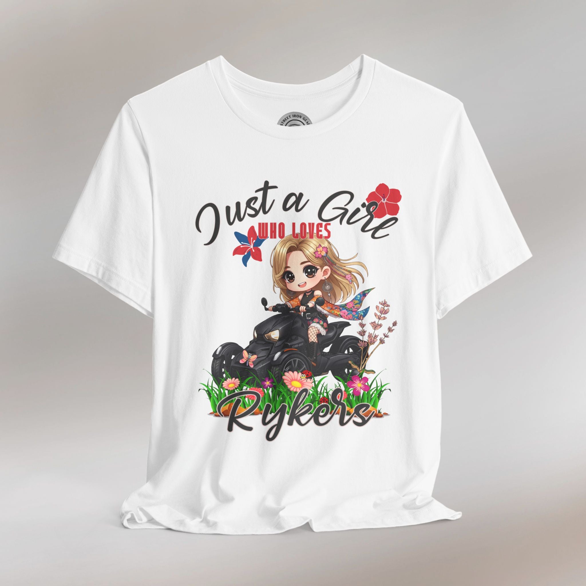 Ladies Can-Am Ryker Chibi Girl Boho Flower T-Shirt