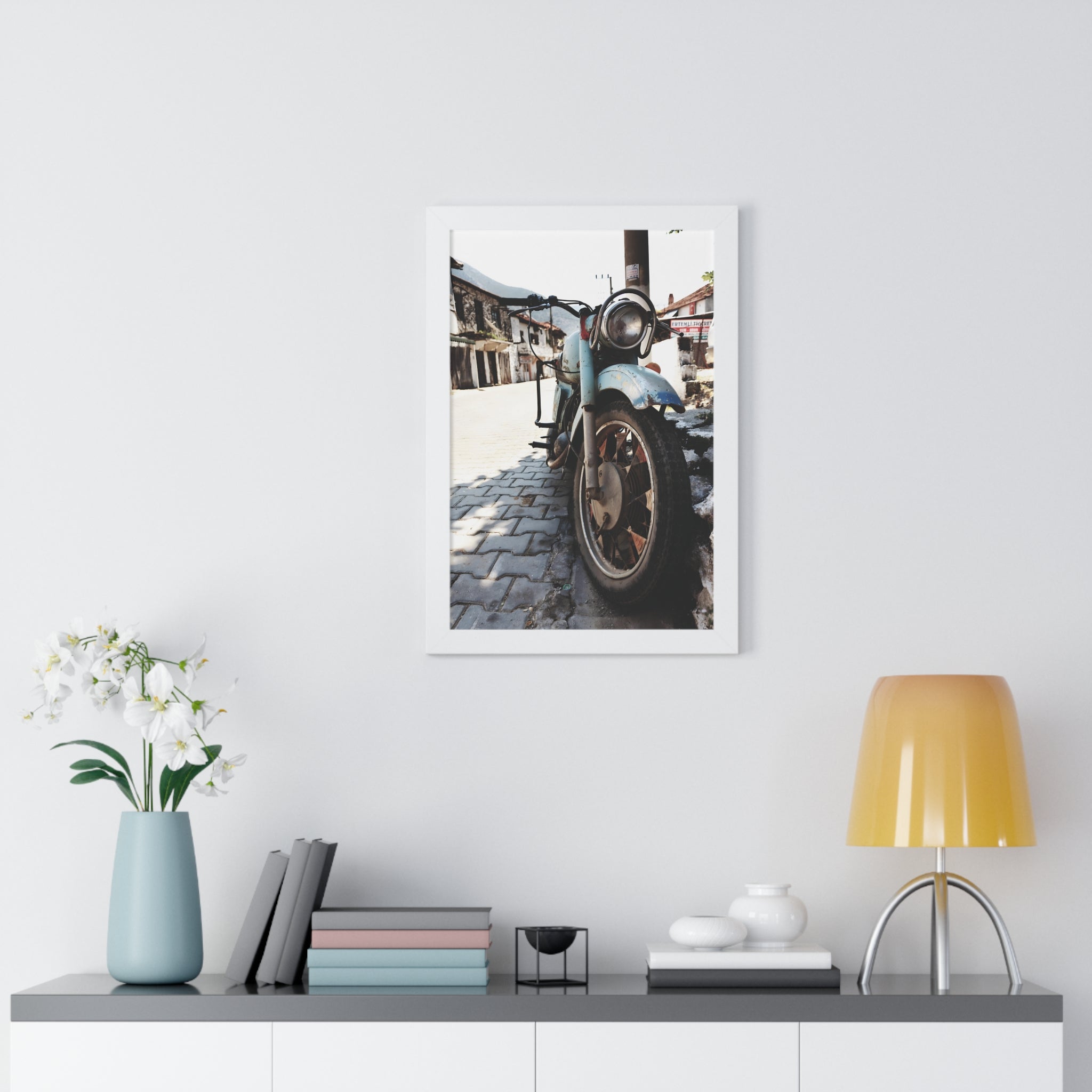 Vintage Motorcycle Framed Poster