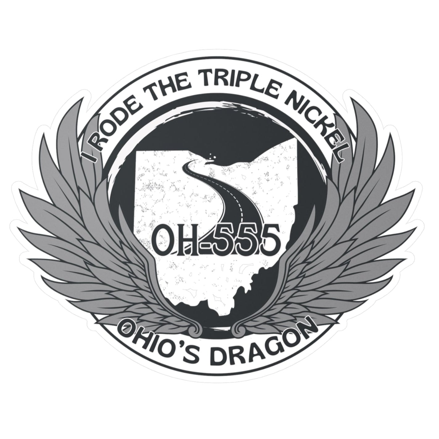 OH-555 Triple Nickel Motorcycle | Helmet Decal