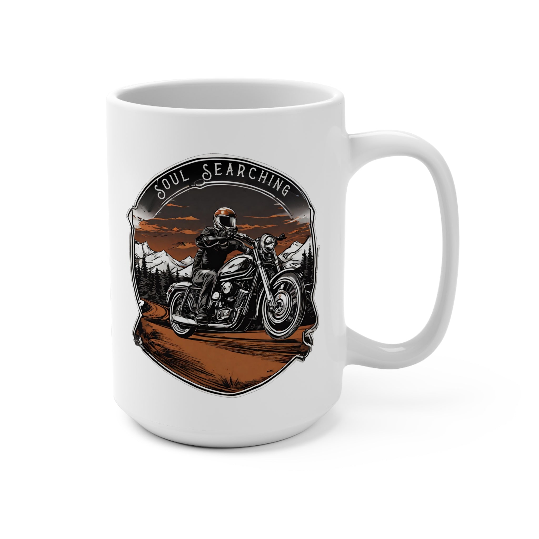 Motorcycle Ceramic Coffee Mug 15oz