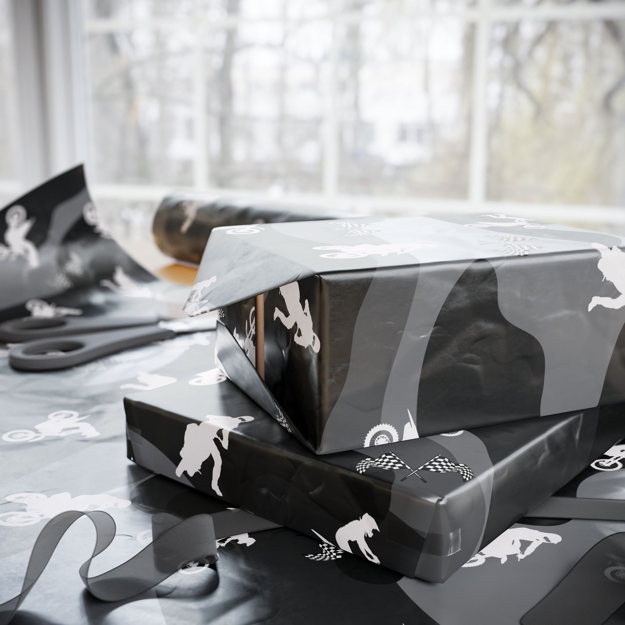 Camo Motocross Dirt Bike Gift Wrap