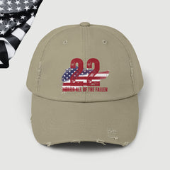 22 a Day American Veteran Distressed Dad Hat