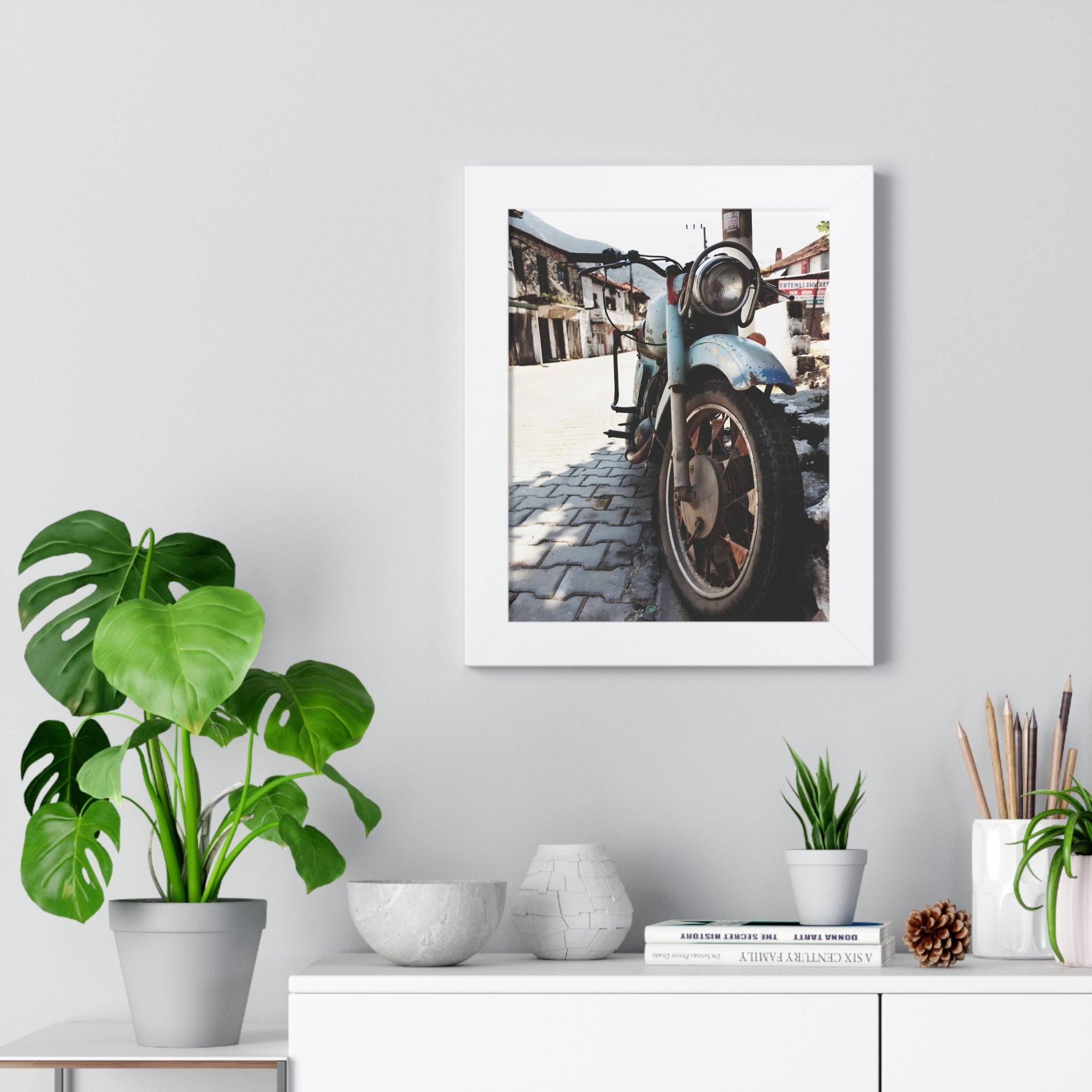 Vintage Motorcycle Framed Poster