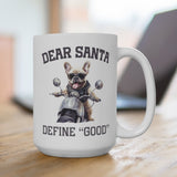 French Bulldog Biker Christmas Ceramic Mug - 15oz