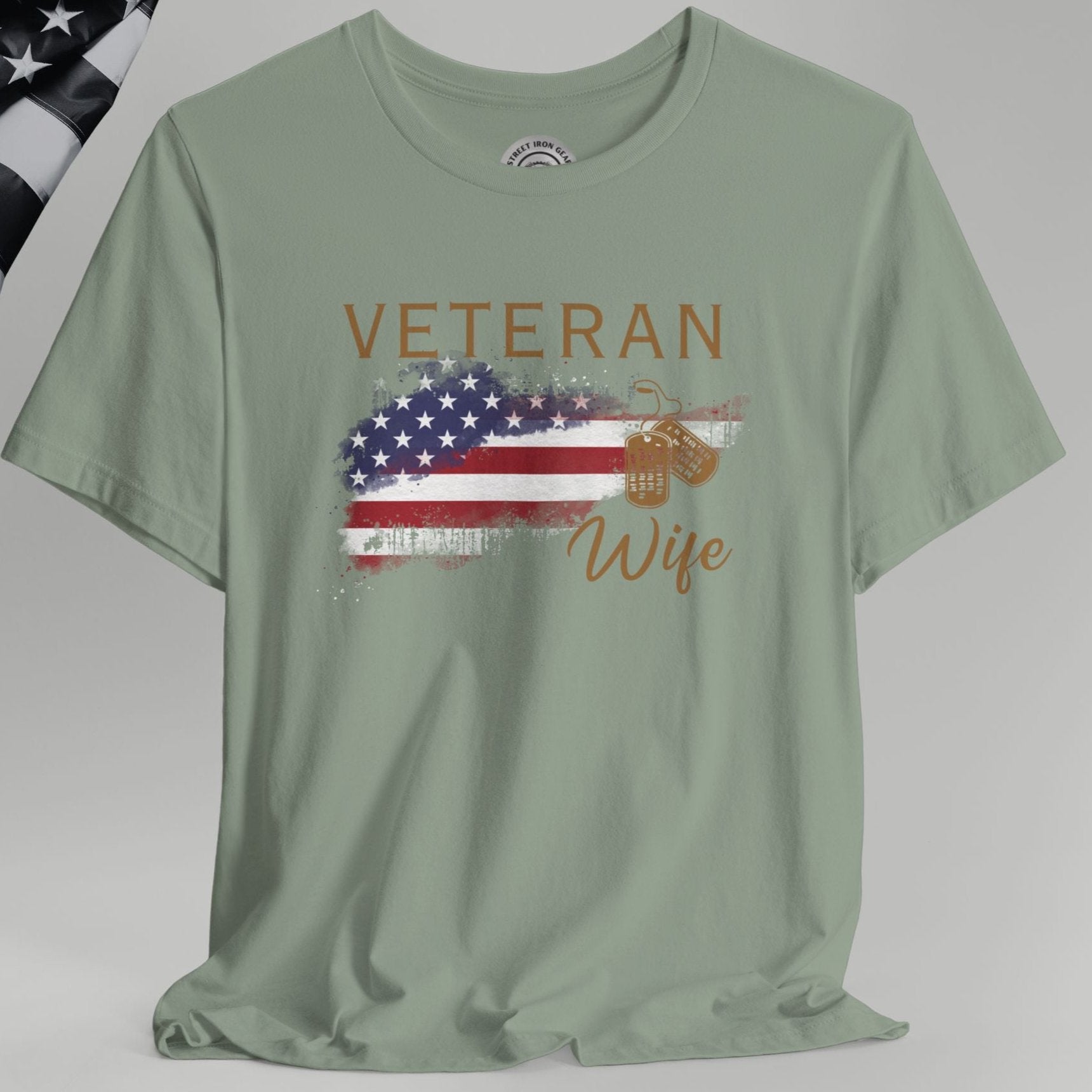 American Veteran Wife Crew Neck TShirt