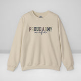 Proud Army Wife Crew Neck Sweatshirt