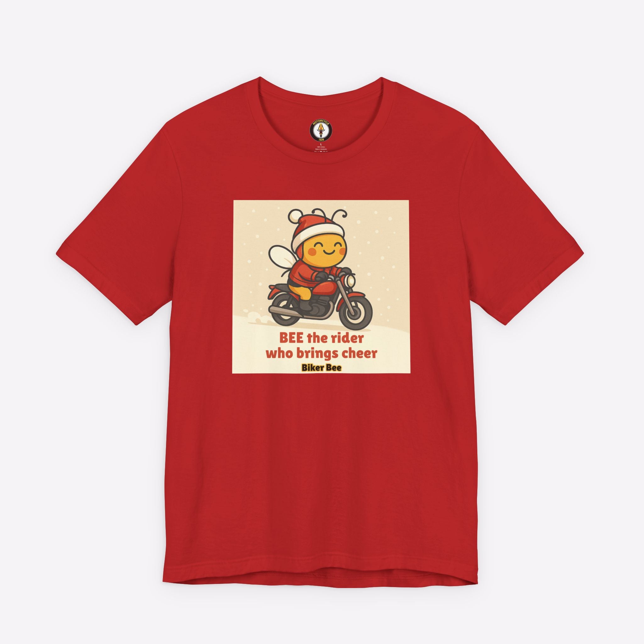 Holiday Biker Bee Rider Christmas T-Shirt by Motorcycle Inn