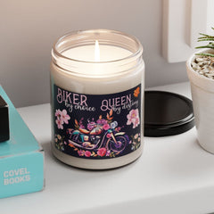 Vintage Watercolor Motorcycle Themed Scented Soy Candle