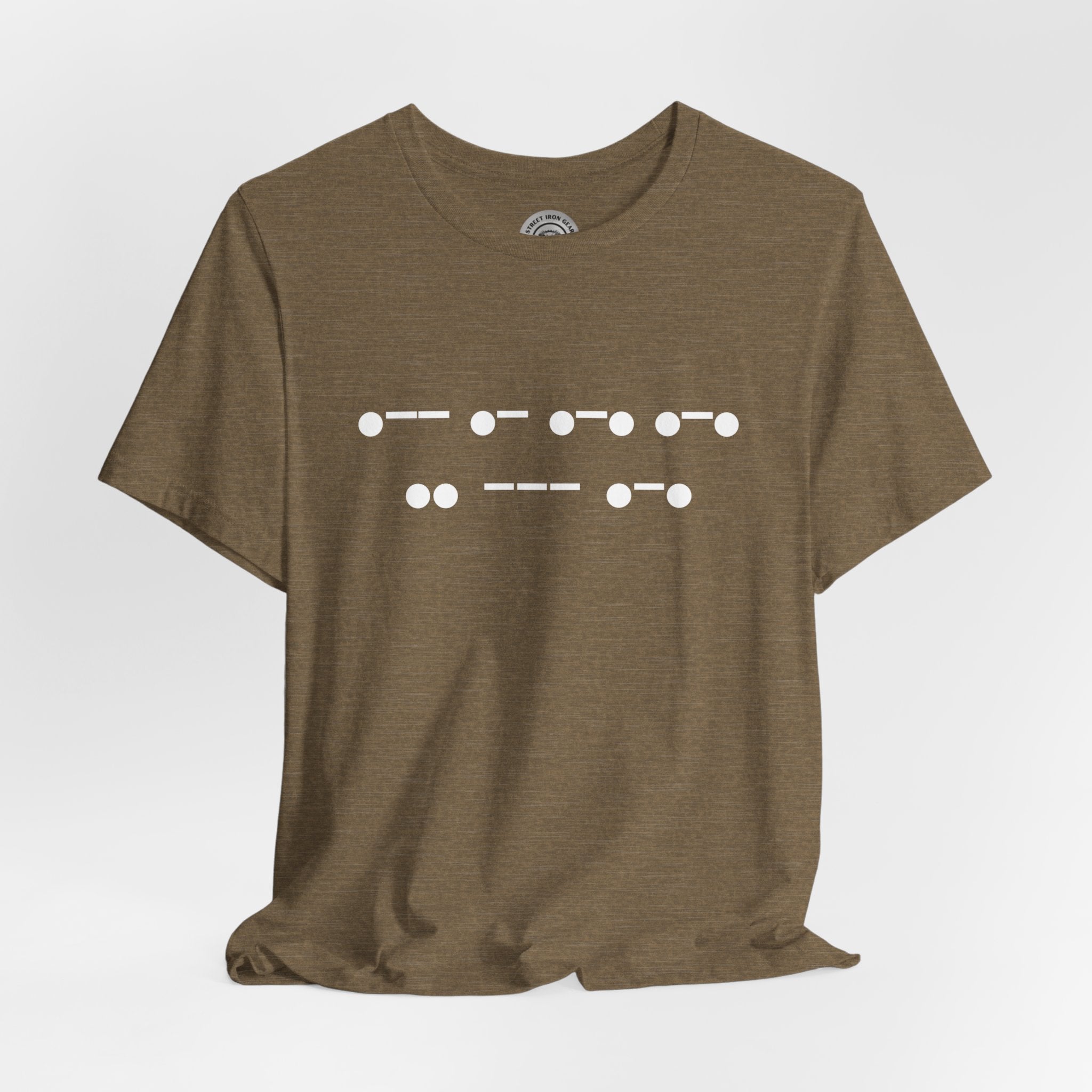 Morse Code "Warrior' Crew Neck TShirt