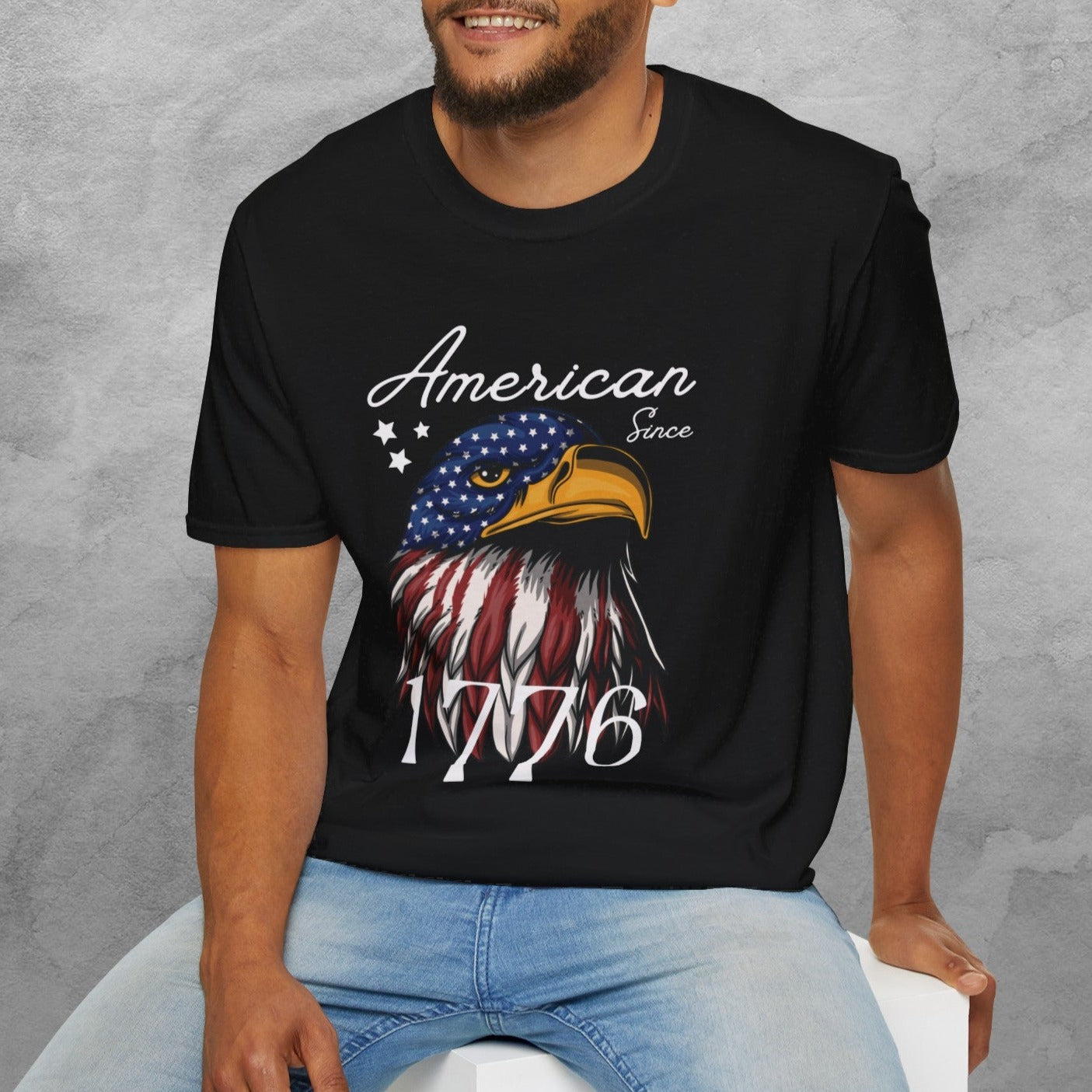 Motorcyclist Map - American Since 1776 Crew Neck TShirt